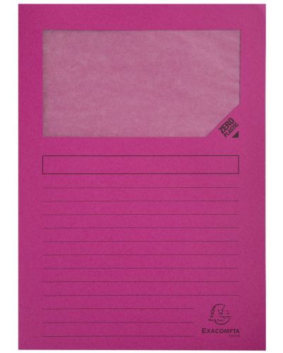 Папка за картотека Exacompta - L-образна, с прозорец, 120 g/m2, 22 x 31 cm, асортимент, 10 броя - 5