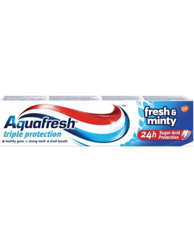 Aquafresh Triple Protection Паста за зъби Fresh & Minty, синя, 50 ml - 1