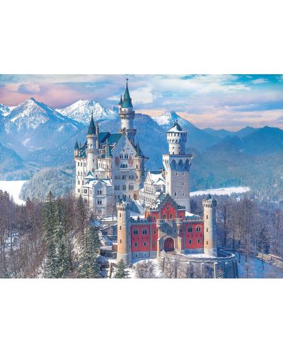 Пъзел Eurographics от 1000 части - Замъкът Нойшванщайн през зимата - 2