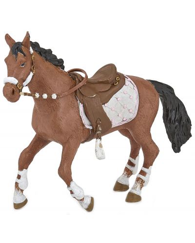 Фигурка Papo Horses, foals and ponies – Кафяв кон със седло - 1