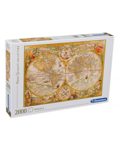 Пъзел Clementoni от 2000 части - Антична карта на света - 1