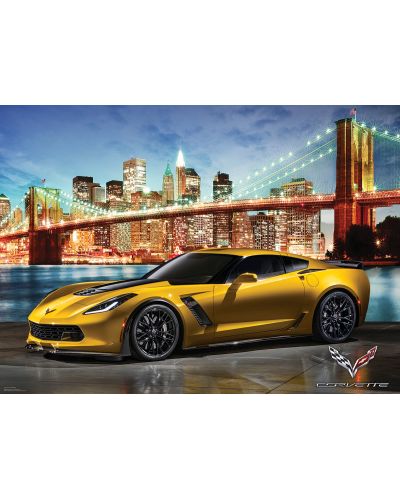 Пъзел Eurographics от 1000 части - Corvette Z06 в Ню Йорк - 2