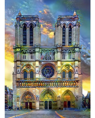 Пъзел Bluebird от 1000 части - Катедралата Нотр Дам в Париж - 2