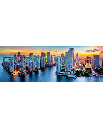 Панорамен пъзел Trefl от 1000 части - Панорама Маями - 2
