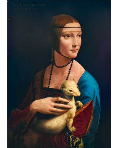 Пъзел Bluebird от 1000 части - Дамата с хермелина, 1489 - 2