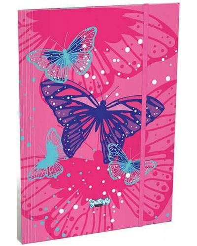 Папка с ластик Lizzy Card - Pink Butterfly - 1