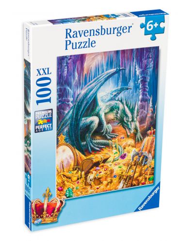 Пъзел Ravensburger от 100 XXL части - Съкровището на дракона - 1