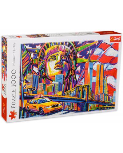 Пъзел Trefl от 1000 части - Цветовете на Ню Йорк - 1