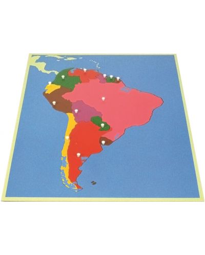 Пъзел Монтесори Smart Baby - Карта на Южна Америка, 13 части - 1