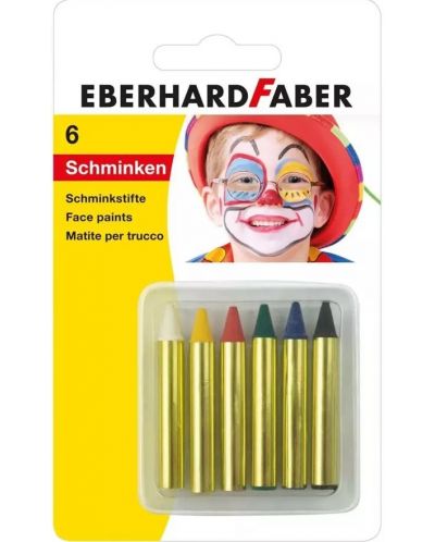 Пастели за лице Eberhard Faber - 6 цвята - 1