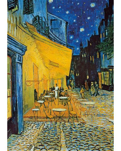 Пъзел Educa от 2 x 1000 части - Слънчогледите и Кафе тераса през нощта, Винсент ван Гог - 2