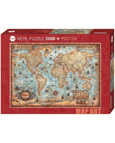 Пъзел Heye от 2000 части - Светът