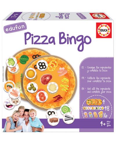 Пъзел Educa от 68 части - Бинго пица, игра с карти - 1