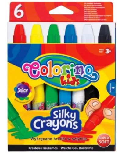 Пастели Colorino Kids - Silky crayons, 6 цвята - 1