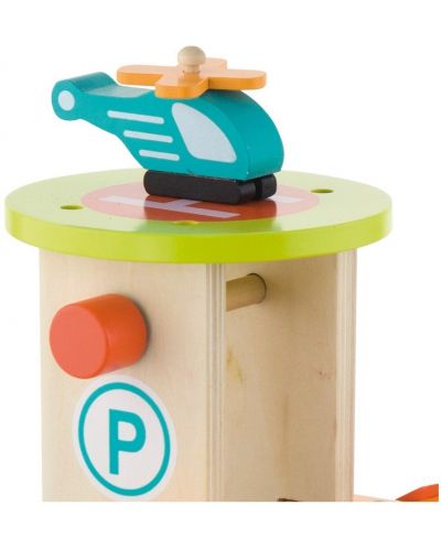 Дървена играчка Andreu Toys - Паркинг, на 3 нива - 3