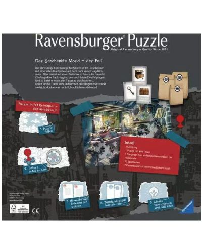 Пъзел-загадка Ravensburger от 408 части - Дарбата на убийството - 3