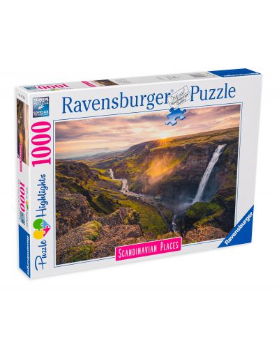 Пъзел Ravensburger от 1000 части - Водопад Хайфос, Исландия - 1