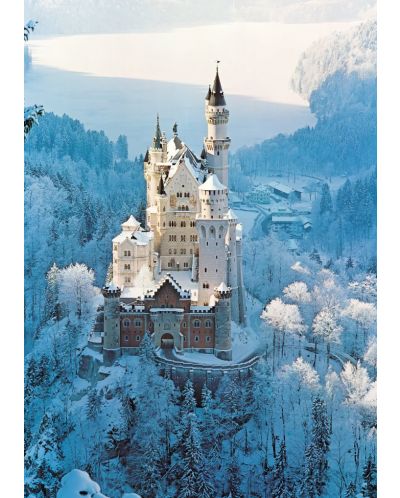 Пъзел Ravensburger от 1500 части - Замъкът Нойшванщайн през зимата - 2