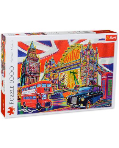 Пъзел Trefl от 1000 части - Цветовете на Лондон - 1