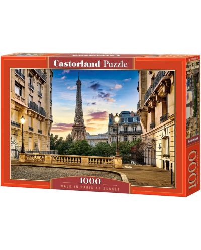 Пъзел Castorland от 1000 части - Разходка в Париж по залез - 1