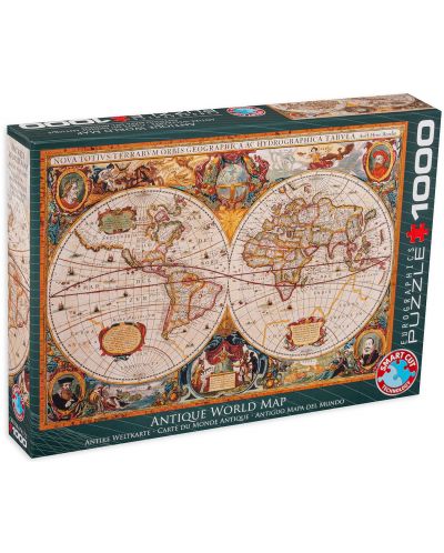 Пъзел Eurographics от 1000 части – Антична световна карта, Ян Янсон - 1