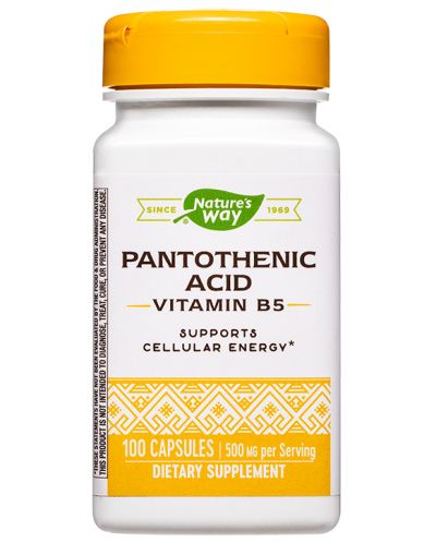 Pantothenic Acid (Vitamin В5), 100 капсули, Nature's Way - 1