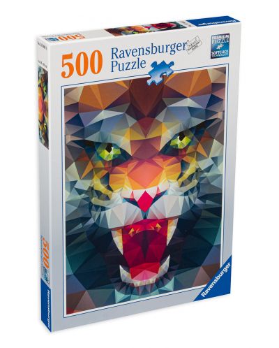 Пъзел Ravensburger от 500 части - Многоъгълен лъв - 1