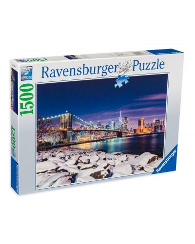 Пъзел Ravensburger от 1500 части - Ню Йорк през зимата - 1