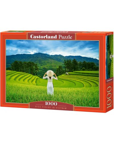 Пъзел Castorland от 1000 части - Оризови поля във Виетнам - 1