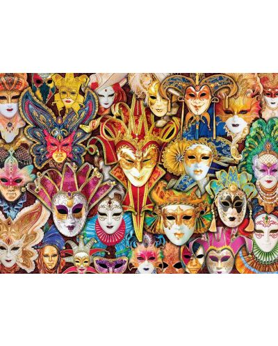 Пъзел Eurographics от 1000 части - Карнавални маски от Венеция - 2