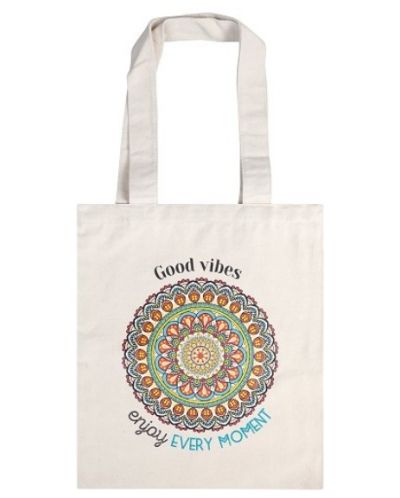 Пазарска чанта Simetro Books - Мандала, Good vibes - 1
