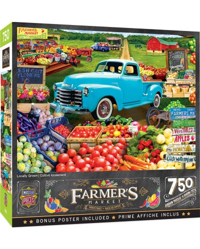 Пъзел Master Pieces от 750 части - Пазар за плодове и зеленчуци - 1