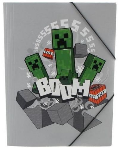 Папка с ластик Uwear - Minecraft Creeper Boom, A4 - 1