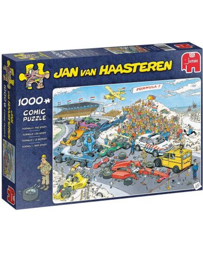 Пъзел Jumbo от 1000 части - Формула 1, Ян ван Хаастерен - 1