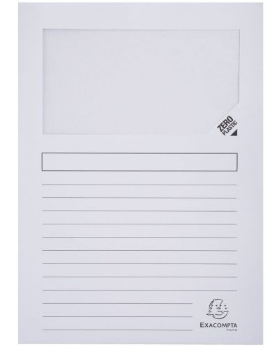 Папка за картотека Exacompta - L-образна, с прозорец, 120 g/m2, 22 x 31 cm, асортимент, 10 броя - 11