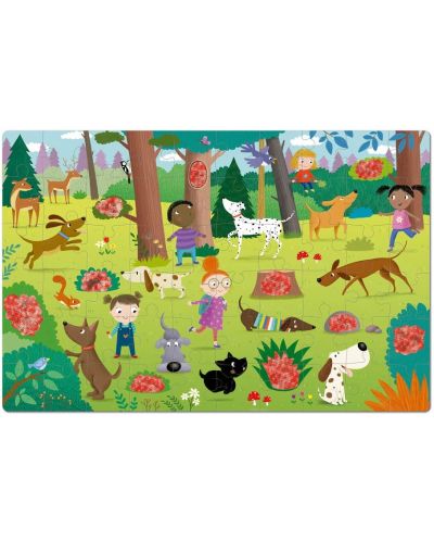 Пъзел-игра Apli - Тайни в гората, 60 части, с плакат - 3