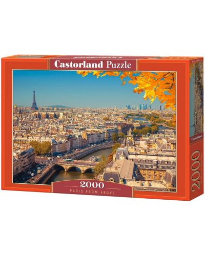 Пъзел Castorland от 2000 части - Париж от птичи поглед - 1