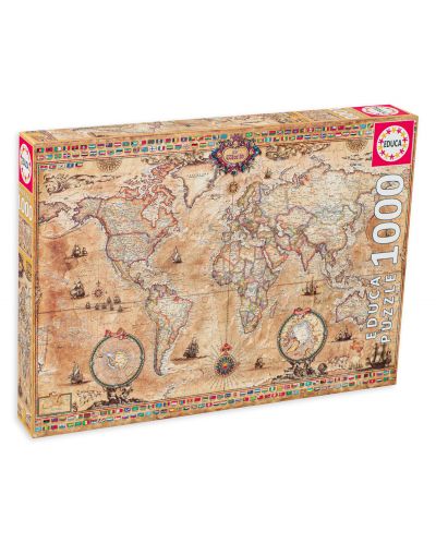 Пъзел Educa от 1000 части - Антична карта на света - 1