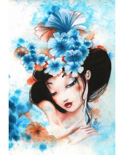 Пъзел Grafika от 1000 части - Сини цветя - 2