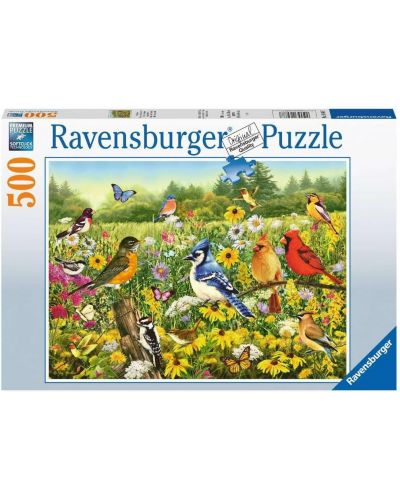 Пъзел Ravensburger от  500 части - Птици на поляната - 1