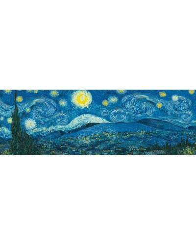 Панорамен пъзел Eurographics от 1000 части - Звездна нощ, Винсент ван Гог - 2