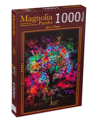 Пъзел Magnolia от 1000 части - Цветно дърво - 1