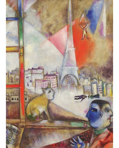 Пъзел Eurographics от 1000 части – Париж през прозореца, Марк Шагал - 2