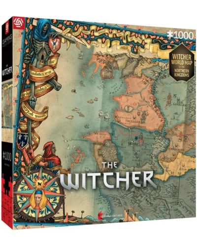 Пъзел Good Loot от 1000 части - The Witcher 3: The Northern Kingdoms - 1