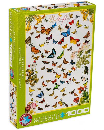 Пъзел Eurographics от 1000 части – Пеперуди - 1