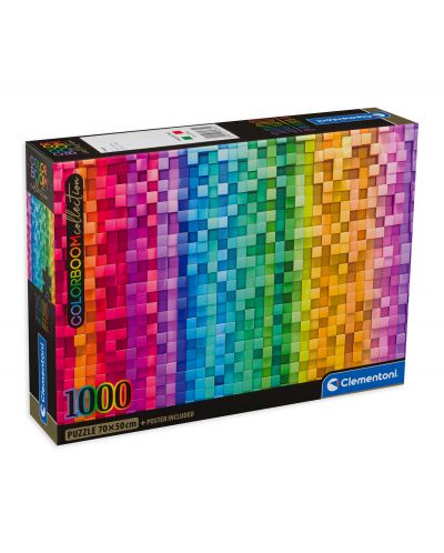 Пъзел Clementoni от 1000 части - Цветни пиксели - 1