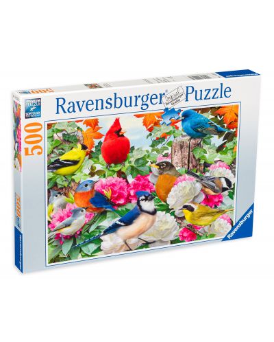 Пъзел Ravensburger от 500 части - Птици в градината - 1