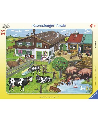 Пъзел Ravensburger от 33 части - Животните и техните семейства - 1