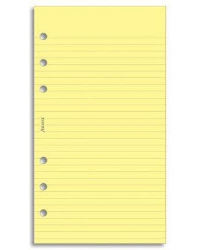 Пълнител за органайзер Filofax - Personal, жълта линирана хартия, 30 листа - 1