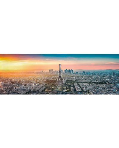 Панорамен пъзел Clementoni от 1000 части - Изглед към Париж - 2